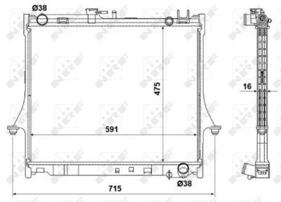 NRF Radiateur, refroidissement du moteur  53540