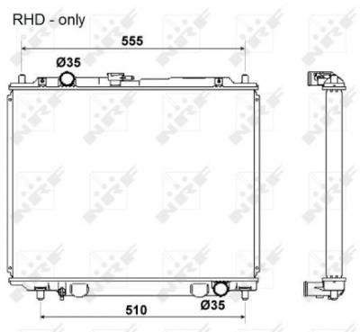 NRF  53666 Radiateur, refroidissement du moteur