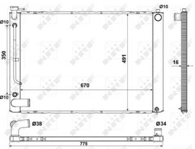 NRF  53681 Radiateur, refroidissement du moteur