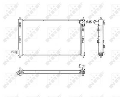 NRF  53753 Radiateur, refroidissement du moteur