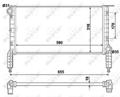 NRF  53788 Radiateur, refroidissement du moteur