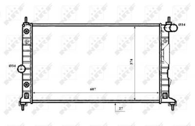 NRF  53844 Radiateur, refroidissement du moteur