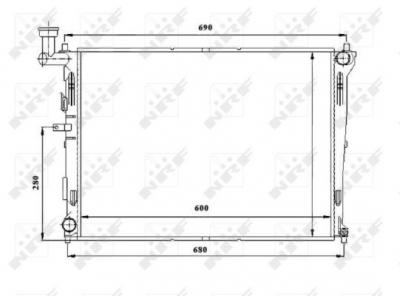 NRF  53845 Radiateur, refroidissement du moteur