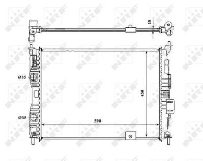 NRF  53846 Radiateur, refroidissement du moteur
