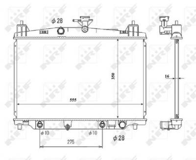 NRF  53850 Radiateur, refroidissement du moteur
