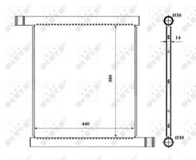 NRF  53857 Radiateur, refroidissement du moteur