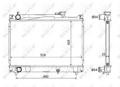 NRF  53882 Radiateur, refroidissement du moteur