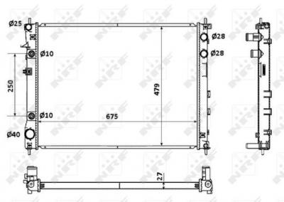 NRF  53887 Radiateur, refroidissement du moteur