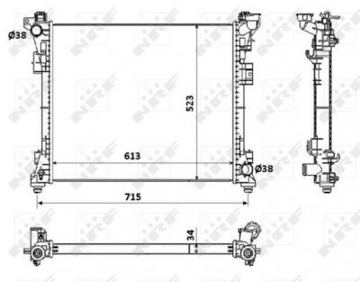 NRF  53900 Radiateur, refroidissement du moteur