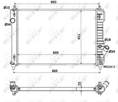 NRF  53903 Radiateur, refroidissement du moteur