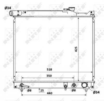 NRF  53912 Radiateur, refroidissement du moteur
