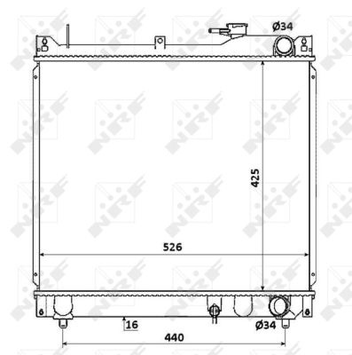 NRF  53913 Radiateur, refroidissement du moteur