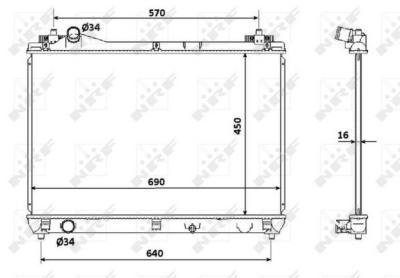 NRF  53915 Radiateur, refroidissement du moteur