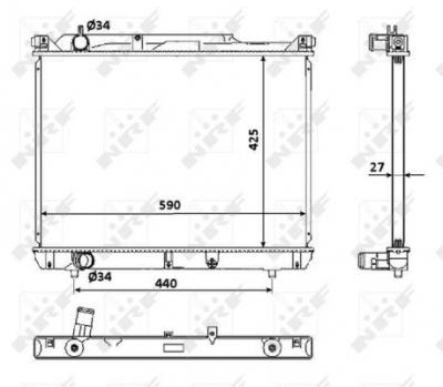 NRF  53916 Radiateur, refroidissement du moteur