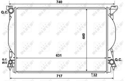 NRF  53957 Radiateur, refroidissement du moteur