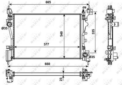 NRF  53981 Radiateur, refroidissement du moteur