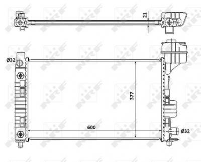 NRF  54718 Radiateur, refroidissement du moteur