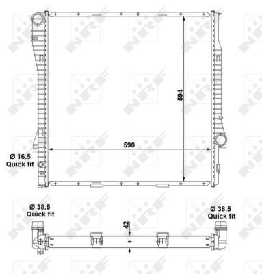 NRF  55328 Radiateur, refroidissement du moteur