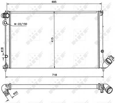 NRF Radiateur de refroidissement  58020 (X1)
