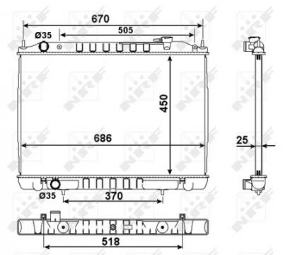 NRF Radiateur de refroidissement  58418 (X1)