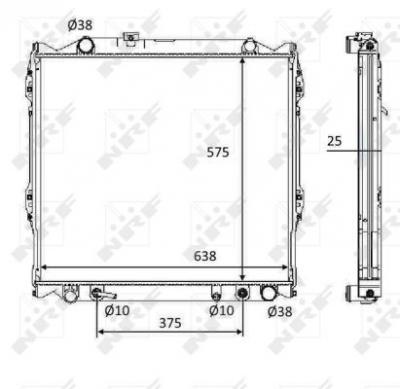 NRF Radiateur de refroidissement  58648 (X1)