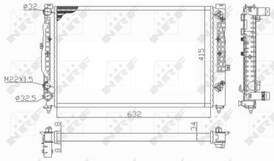 NRF Radiateur de refroidissement  59101 (X1)