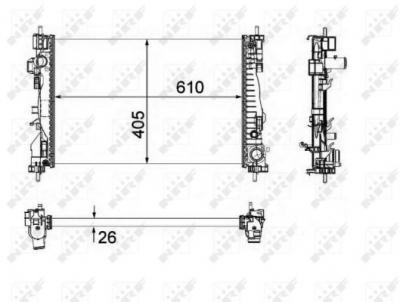 NRF Radiateur de refroidissement  58492 (X1)