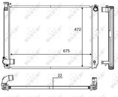 NRF Radiateur de refroidissement  58604 (X1)