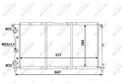 NRF  58955 Radiateur, refroidissement du moteur