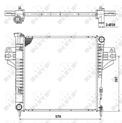 NRF Radiateur de refroidissement  53182 (X1)