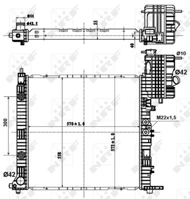NRF  50581 Radiateur, refroidissement du moteur