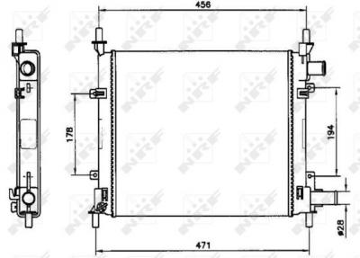 NRF  54601 Radiateur, refroidissement du moteur