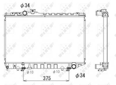 NRF  53334 Radiateur, refroidissement du moteur