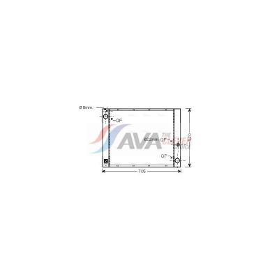 AVA DEUTSCHLAND GMBH Radiateur refroidissement du moteur AU2183 Ava Quality Cooling