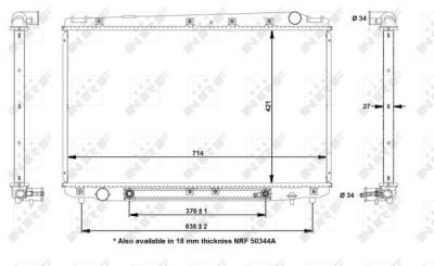NRF  50344 Radiateur, refroidissement du moteur