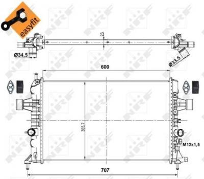 NRF  53000 Radiateur, refroidissement du moteur