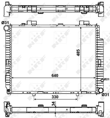 NRF  53784 Radiateur, refroidissement du moteur