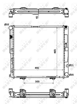 NRF  53876 Radiateur, refroidissement du moteur