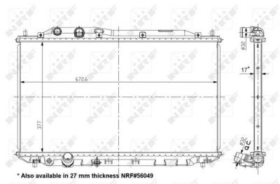 NRF  56050 &nbsp;Radiateur, refroidissement du moteur