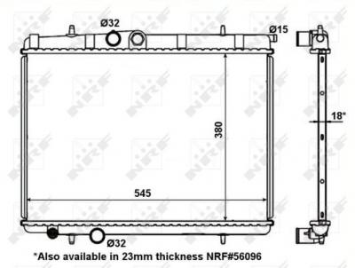 NRF Radiateur, refroidissement du moteur EASY FIT  56095
