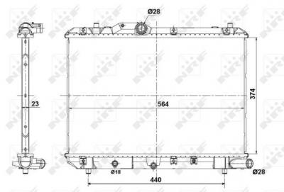 NRF Radiateur, refroidissement du moteur EASY FIT  56101