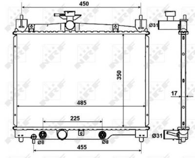 NRF  53599 Radiateur, refroidissement du moteur