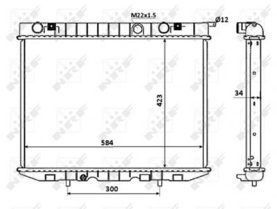 NRF  53940 Radiateur, refroidissement du moteur
