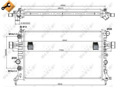NRF  50562 Radiateur, refroidissement du moteur