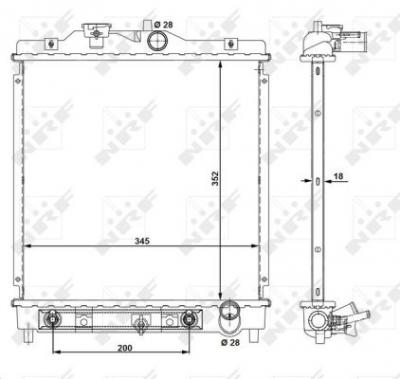 NRF Radiateur, refroidissement du moteur EASY FIT  516355