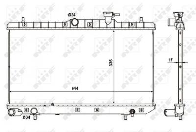 NRF Radiateur, refroidissement du moteur EASY FIT  56155