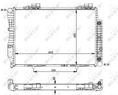 NRF Radiateur, refroidissement du moteur EASY FIT  55345