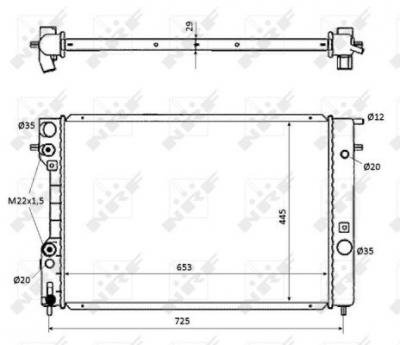 NRF  53871 Radiateur, refroidissement du moteur