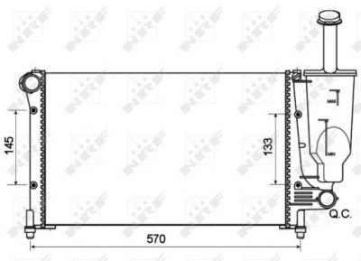 NRF Radiateur, refroidissement du moteur Classe &eacute;conomique  53128A