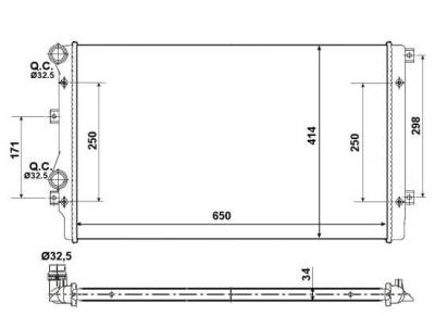 NRF Radiateur, refroidissement du moteur Classe &eacute;conomique  53406A